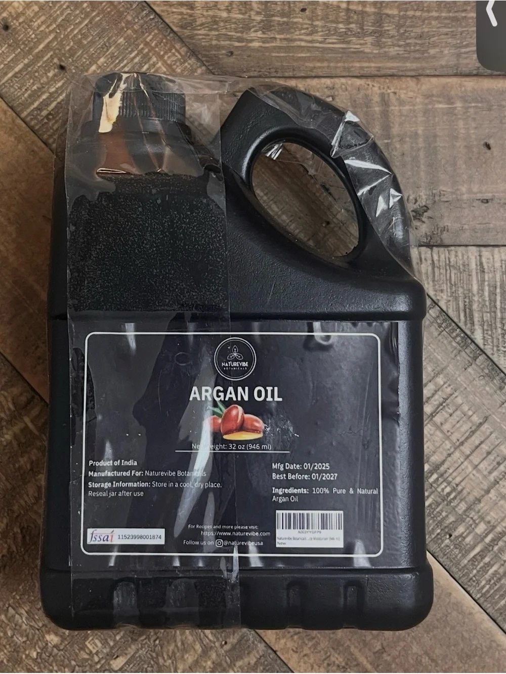 Naturevibe Botanicals Argan Oil 32oz
